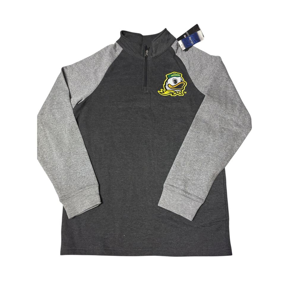 Oregon Ducks Quarter Zip Pullover Captivating Gray NCAA Men’s M NWT - Picture 2 of 7